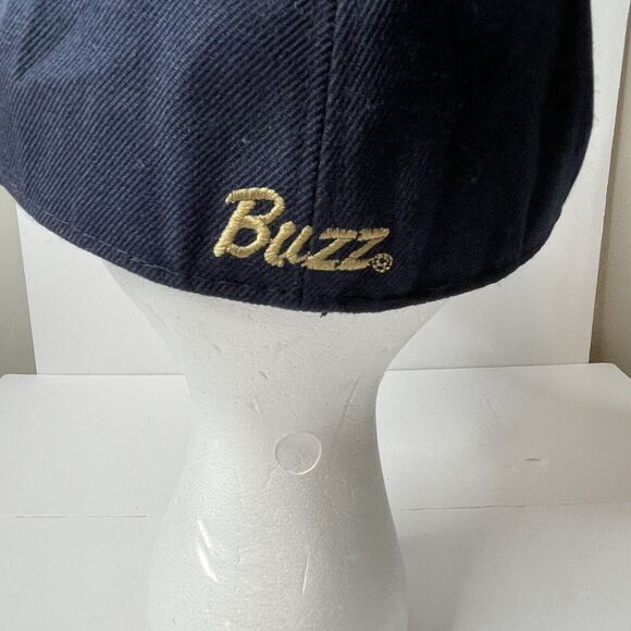 Georgia Tech Hat Mens Blue Yellow Fitted 7 3/8 Zephyr Buzz NCAA Football Cap - Picture 5 of 9